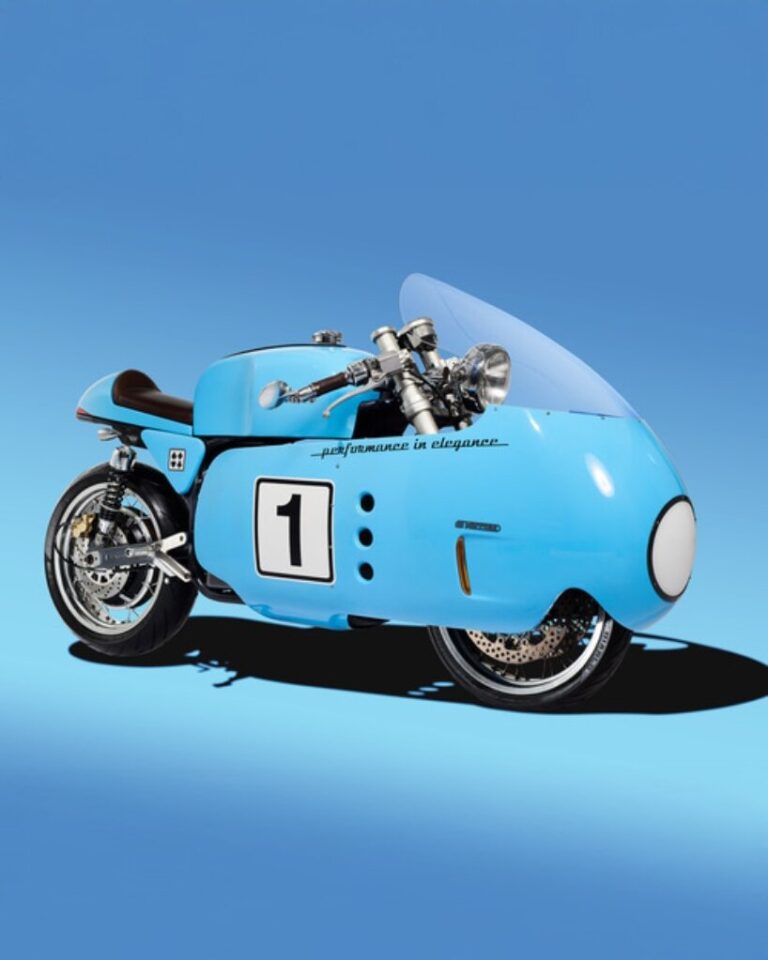 retro café racer draws design from 1950s british racing motorcycles