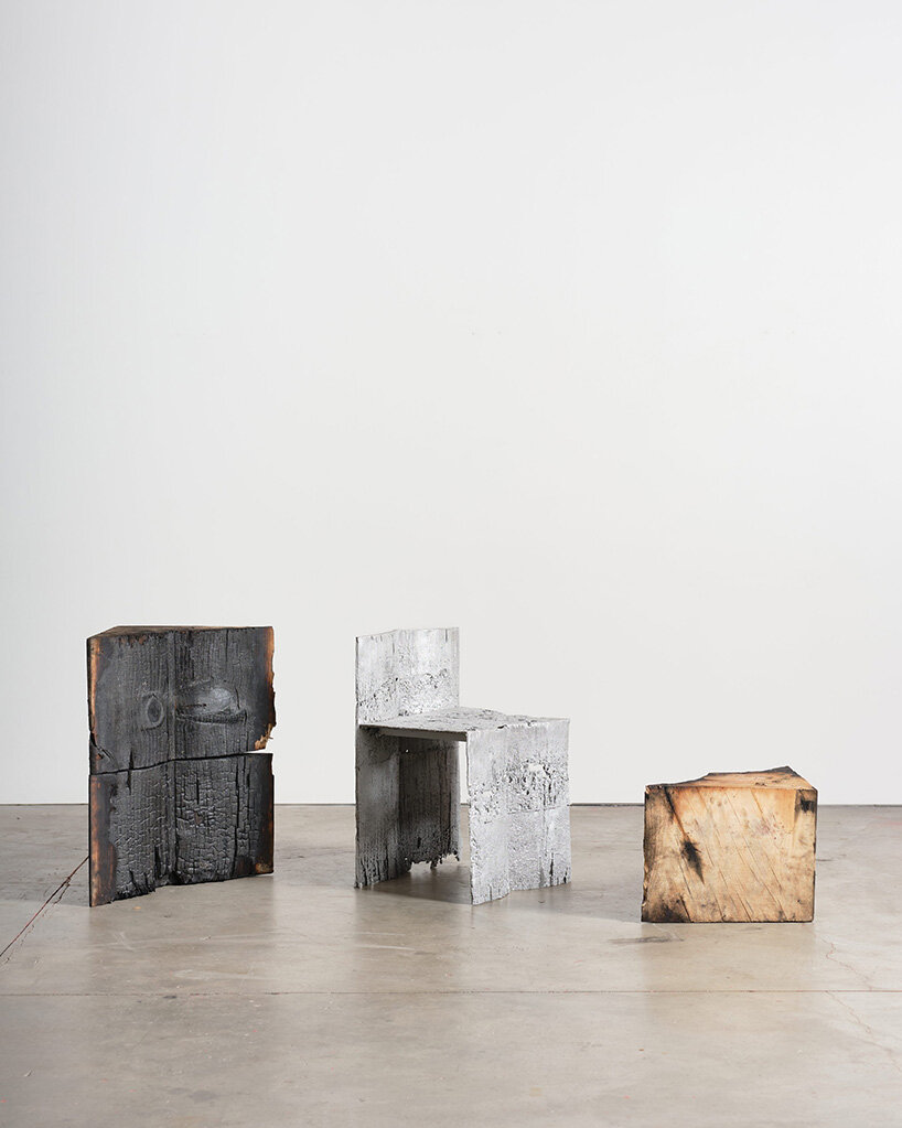 salvaged wood from the LA wildfires becomes functional objects at marta exhibition