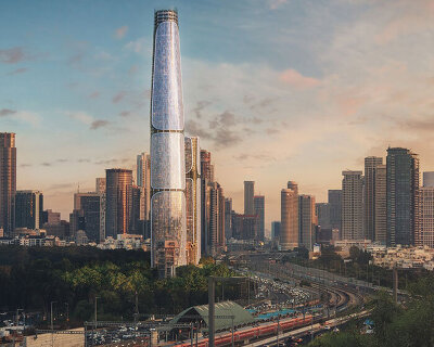 three interconnected towers compose DLF’s vertical city transforming tel aviv skyline