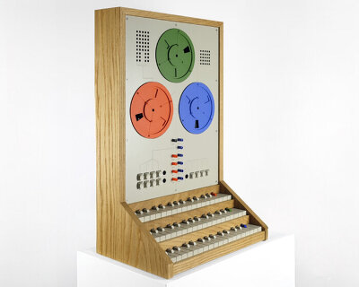 vintage reel-to-reel tape player returns as modern wooden synthesizer by love hultén