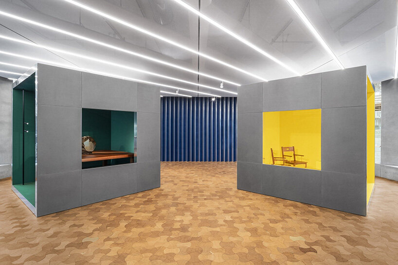 aldo rossi's furnishings for unifor meet francesco somaini's 1970s sculptures in milan