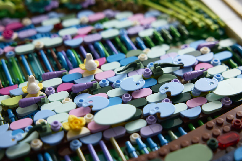 the bricks reinterpret the impressionist style of the painting