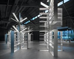 dongqi design wraps shanghai mixed-use complex in steel frames and shifting facades