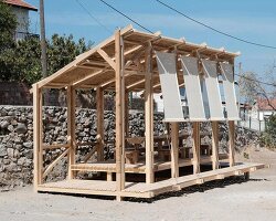 from field shelter to public pavilion: timber workshop revisits vernacular typology in turkey