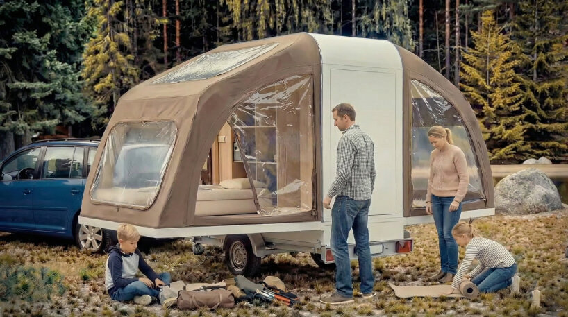 foldable wooden tent box