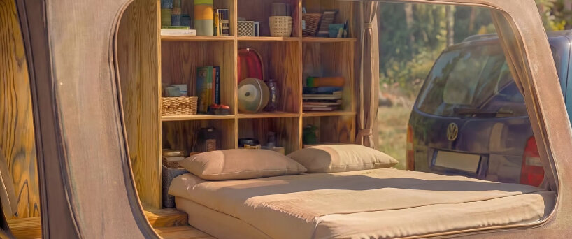 foldable wooden tent box