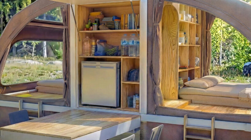 foldable wooden tent box