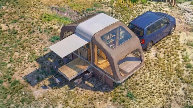 foldable wooden tent box