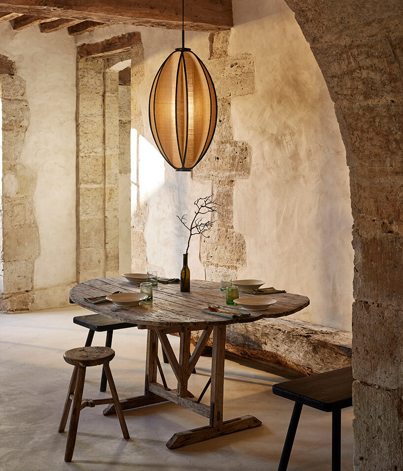 forestier’s solis pendants by jette scheib radiate a soft glow with hand-woven raphia - 2