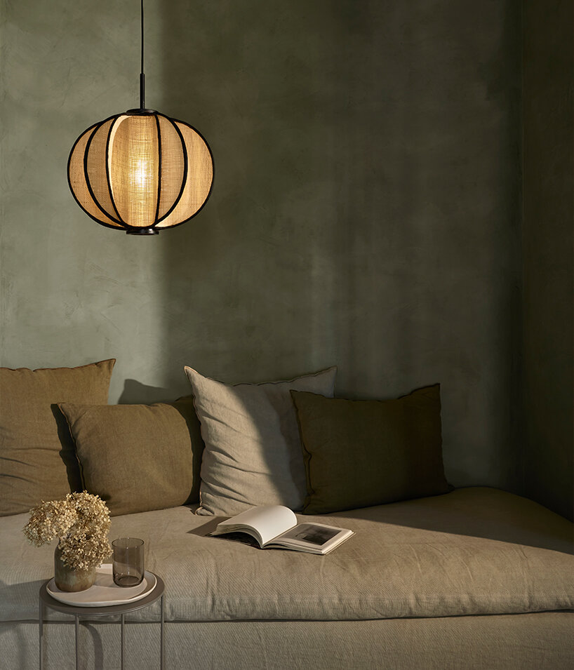 forestier’s solis pendants by jette scheib radiate a soft glow with hand-woven raphia - 4