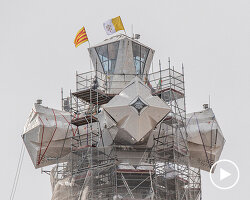 watch: gaudí's sagrada família reaches full height as cross tops tower of jesus christ