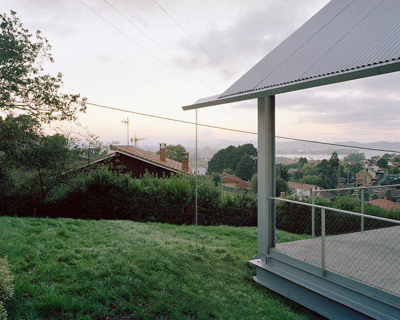 HANGHAR assembles steel-framed prefab residence in 48 hours on sloped spanish plot