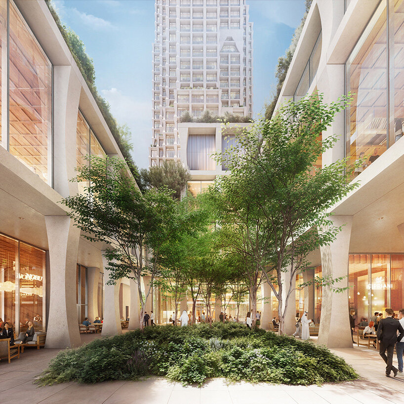 herzog & de meuron arrives in dubai with lush, mixed-use tower for aman group