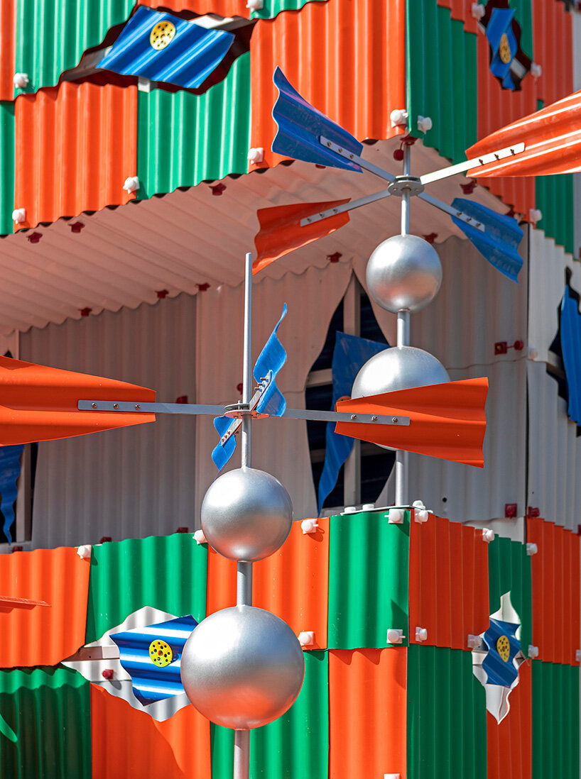 industrial components assemble glowing clock-house by drawing architecture studio in china