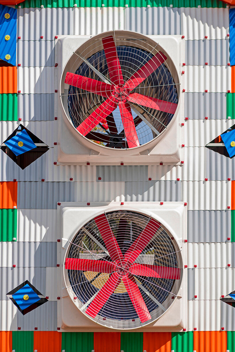 industrial components assemble glowing clock-house by drawing architecture studio in china