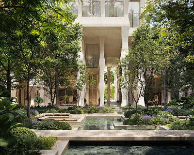 herzog & de meuron arrives in dubai with lush, mixed-use tower for aman group