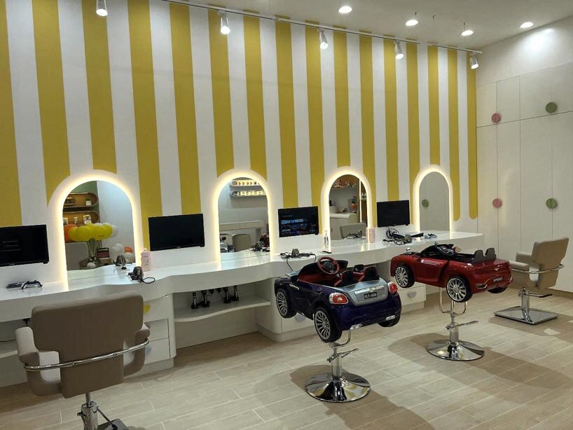 terrazzo patterns and vibrant hues animate children’s hair salon in dubai shopping mall - 4