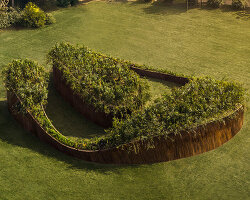 living canopy of native plants tops aranyani's upcycled lantana pavilion in india