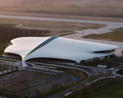 MAD's lishui airport in china officially opens beneath bird-like white roof