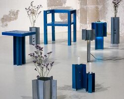 drywall collection recasts industrial waste as chairs, lighting and sculptural vases
