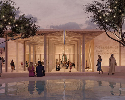 níall mclaughlin to realize low-carbon rammed earth museum at jordan's baptism landscape