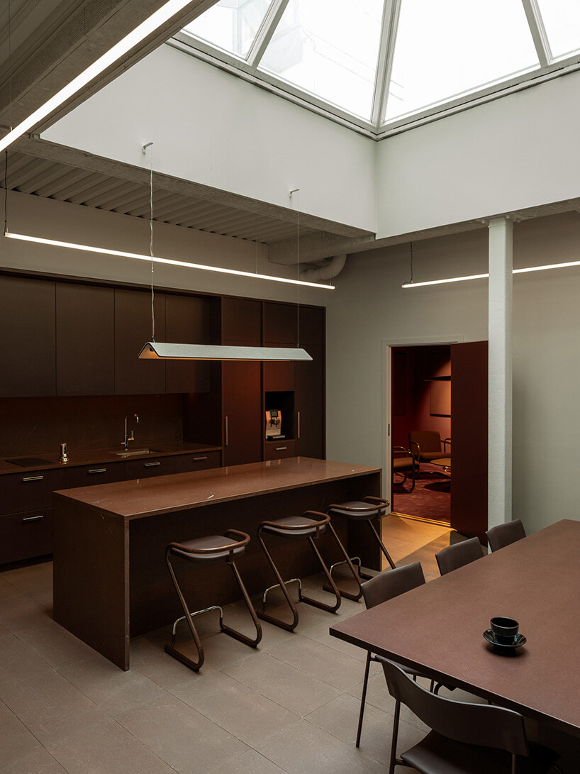 note design studio arranges lammhults design group's stockholm space as sequence of rooms