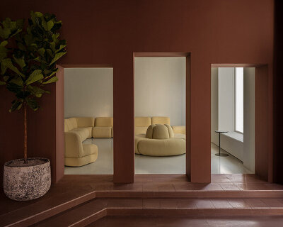 note design studio arranges lammhults design group's stockholm space as sequence of rooms