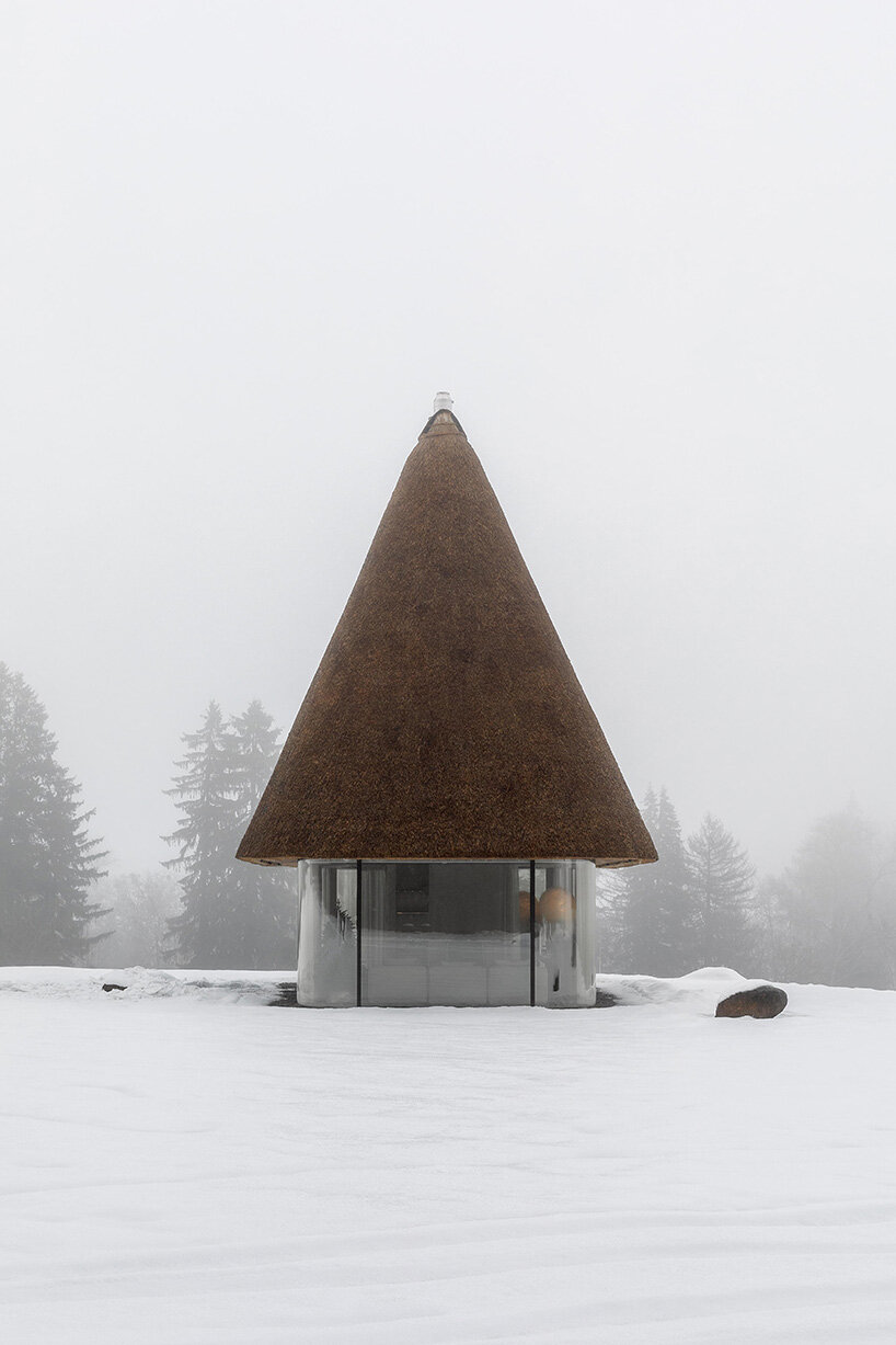 oversized reed roofs reinterpret the ukrainian mazanka in YOD group's guesthouses