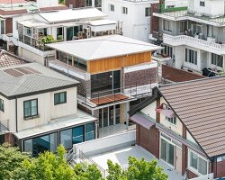 reclaimed brick skin and wooden frame update 1969 seoul residence