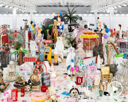 diesel unearths 50,000 old props, inflatables and memorabilia for FW 2026 runway set