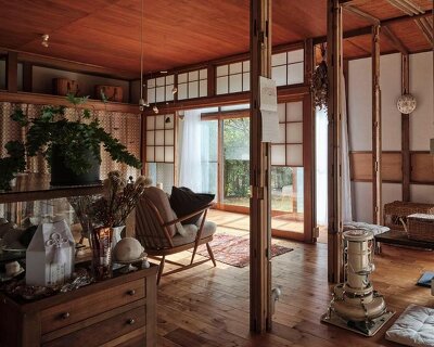 ROOVICE revives mid-century japan home through layered wooden interiors