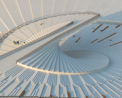 look inside snøhetta’s spiraling shanghai grand opera house as it nears completion