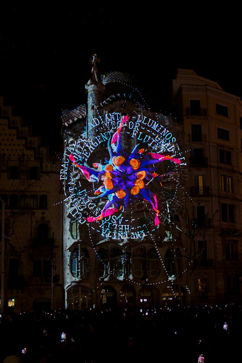 united visual artists animates gaud&iacute;'s casa batll&oacute; facade through embodied motion
