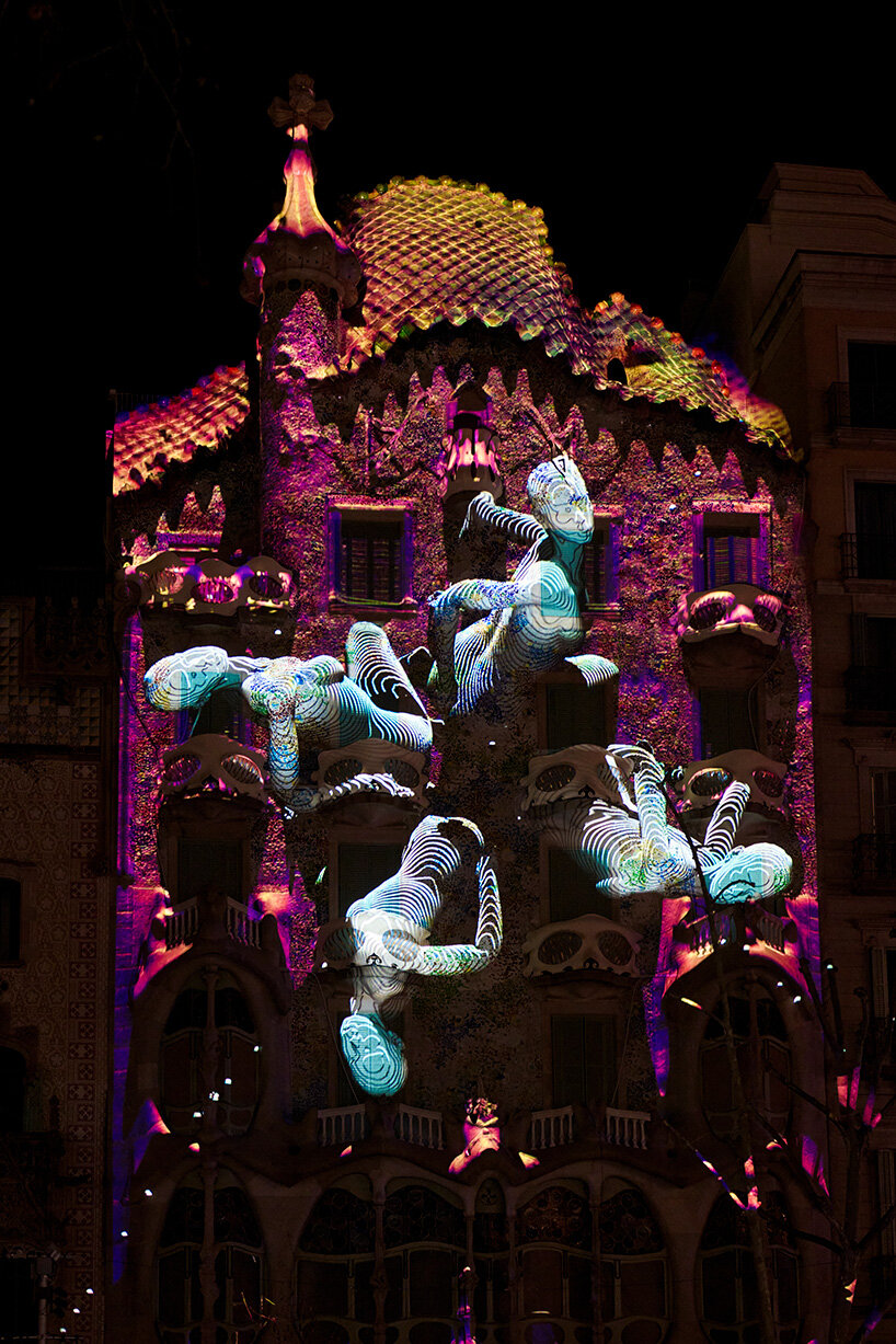 united visual artists animates gaud&iacute;'s casa batll&oacute; facade through embodied motion