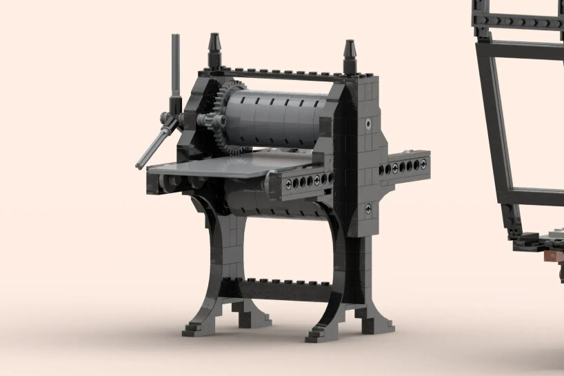 working LEGO printing presses