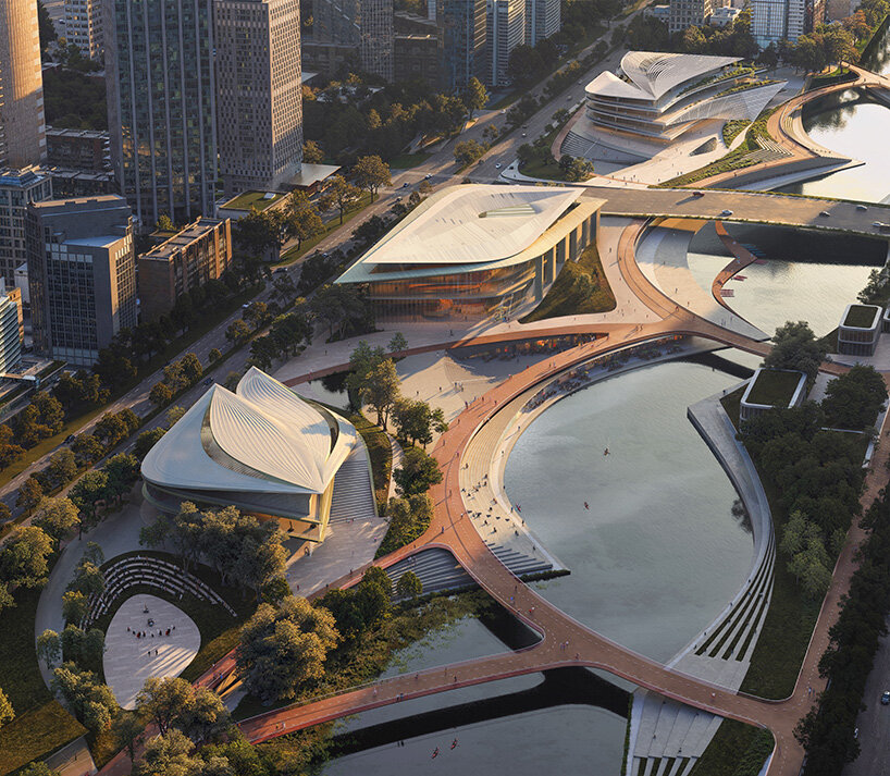 zaha hadid architects to design series of cultural buildings along canal in hangzhou, china