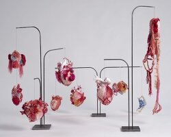 ema shin embroiders intricate detailing into monumental heart for biennial of sydney