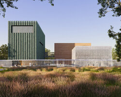 OPEN's 'shede culture museum' is shaped from rammed-earth, glass and bronze