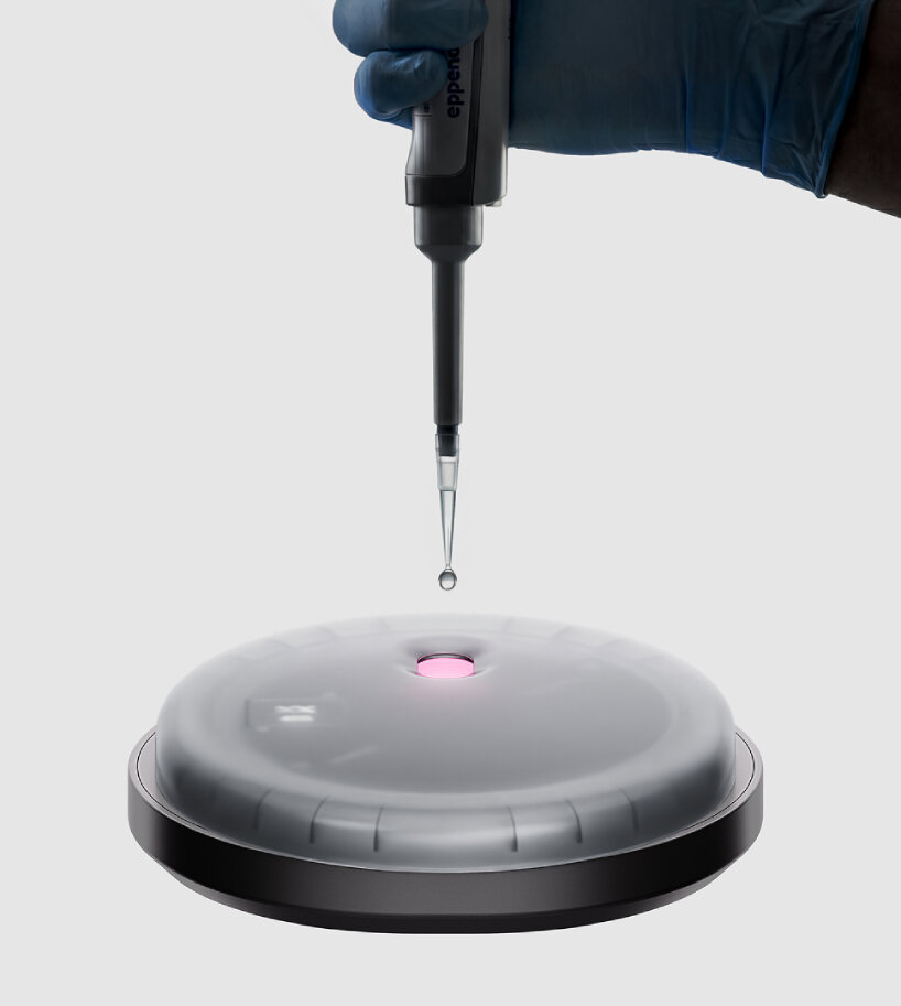 the sensor opens and closes, initiating the analytical process