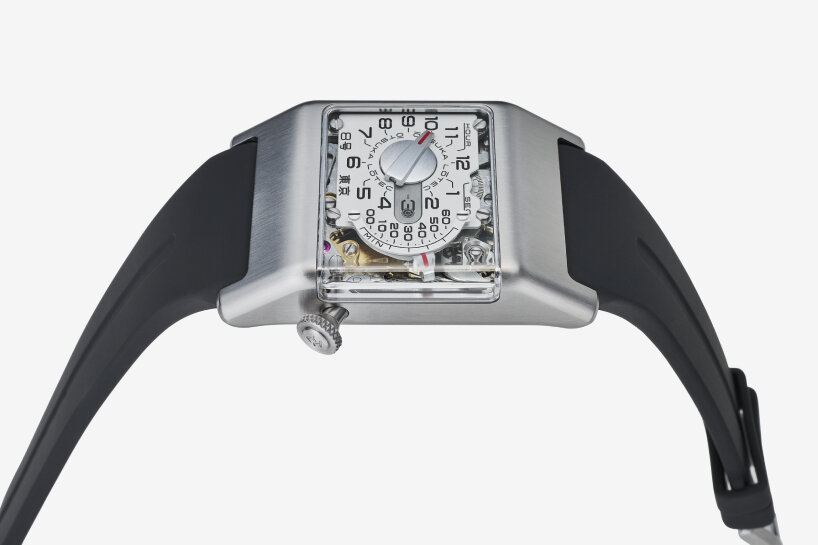 side profile of the timepiece design