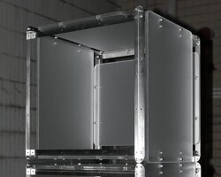 art-chitecture modular furniture system turns chairs and lamps into spatial sculptures