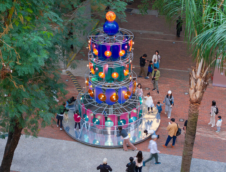 cake-like layers stack into a shared motion installation in china ...