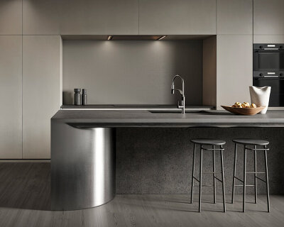 color matched multi-texture layouts with casalgrande padana’s modular stoneware