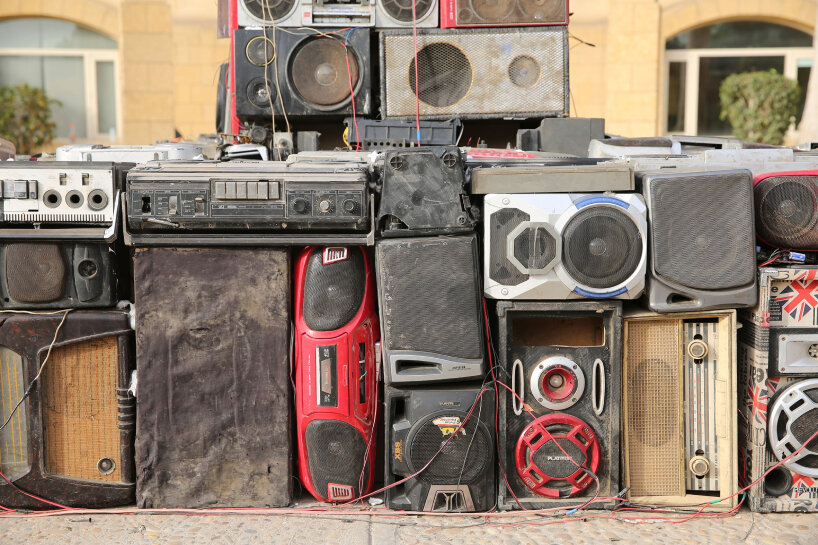 detailed view of the devices, from the Obelisk installation in Cairo