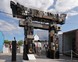 benoît maubrey builds a world of speaking sculptures from recycled sound