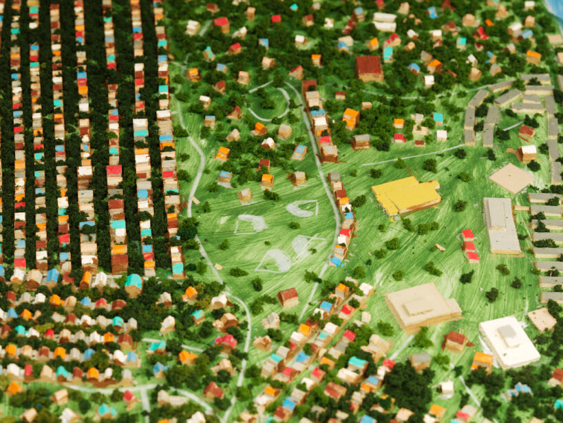 over time, the model becomes dense, reflecting the reality of the city