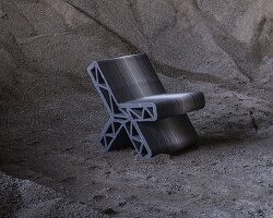 3D printed street furniture recycles concrete and brick construction waste