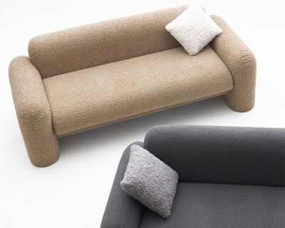 inspired by early slavic living, leshi sofa rethinks furniture as spatial object