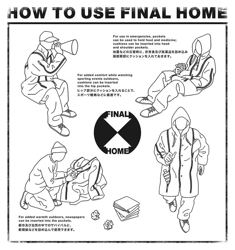 kosuke tsumura's 44-pocket parka explores survival through wearable space - 6
