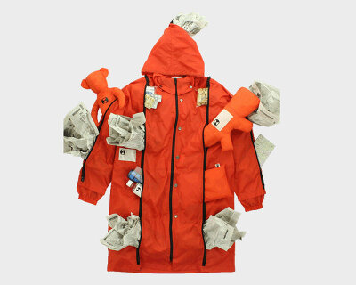 kosuke tsumura's 44-pocket parka explores survival through wearable space
